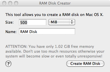 make ram disk for game