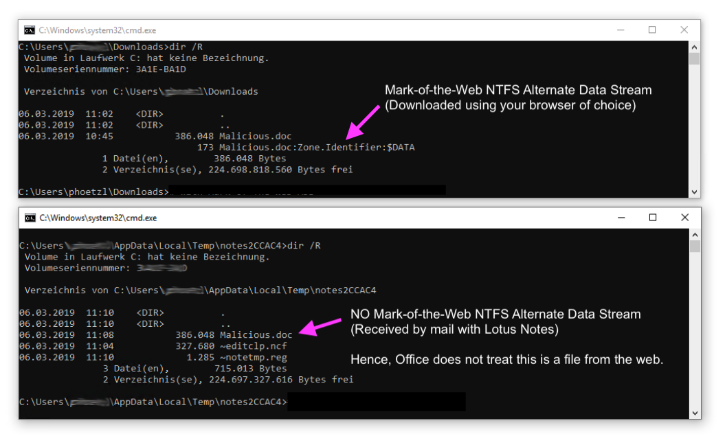 Lotus Notes Office Macros And The Mark Of The Web Bogner Sh